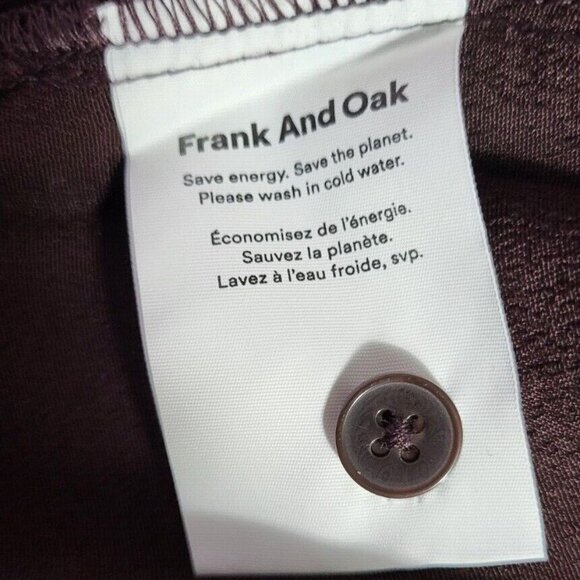 Frank And Oak Women's Blouse Size XS/XXS Short Sleeve Brown Fluid Camp Collar - Picture 10 of 10